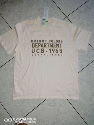 T shirt Benetton ανδρικό καινούργιο, μέγεθος L, μπεζ