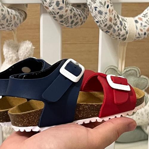 Garvalin kids anatomical sandals size 22, blue and red