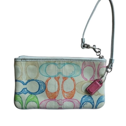 Coach Hamptons Signature Scribble Wristlet like new, colorful