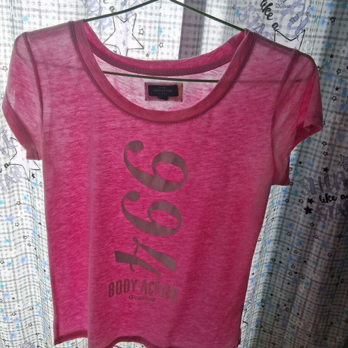 Body Action women's T-shirt used, size small, pink fluorescent