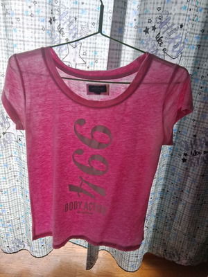 Body Action women's T-shirt used, size small, pink fluorescent