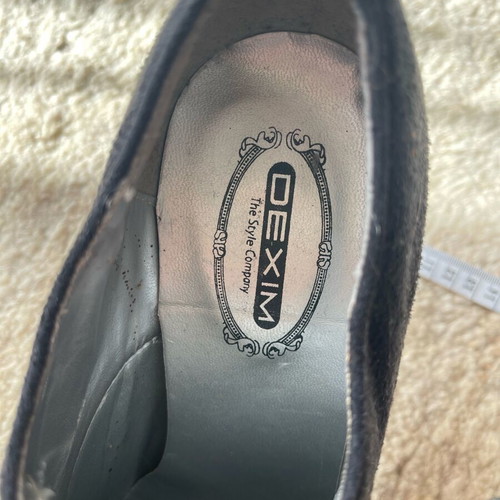 Dexim women's boots ankle boots used, black and grey suede with silver details size 40