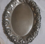 Oval silver-plated tray used