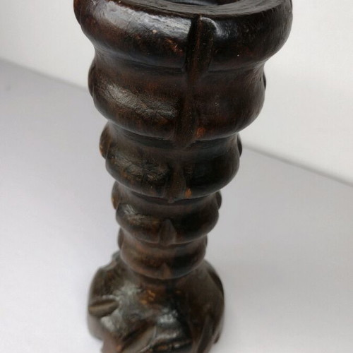 Wooden candlestick like new, origin Spain, height 18 cm
