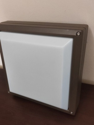 Πλαφονιέρα οροφής Viokef Leros καφέ τετράγωνη για εξωτερικό χώρο