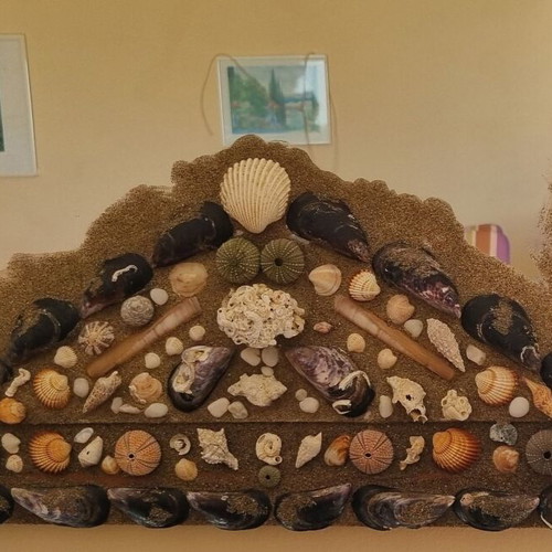 Wall mirror with seashells 66x86cm new