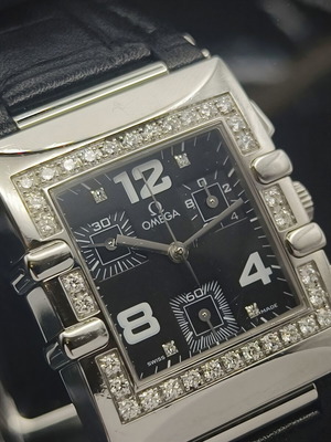 Omega Constellation Quadra Diamond Chronograph watch