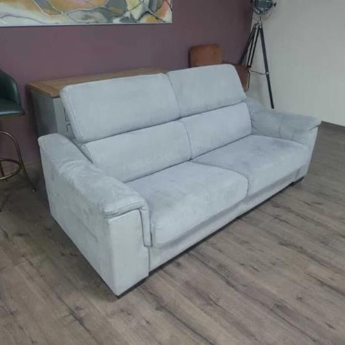 Gray fabric sofa three-seater with sleep function new