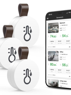 Bluetooth θερμόμετρο και υγρασιόμετρο ORIA σετ 3, σαν καινούργιο