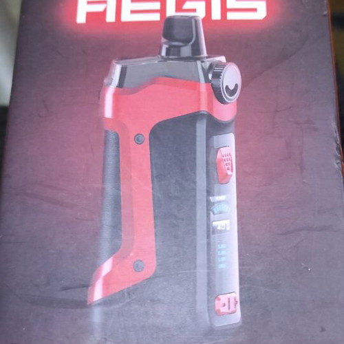 Aegis Boost Plus Red Metallic vape device like new, 1x 18650 battery
