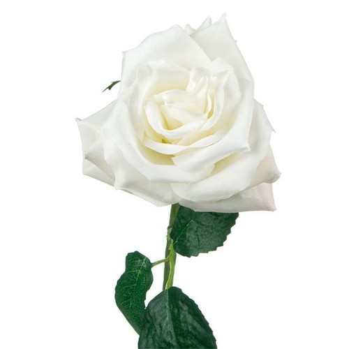 Set of 5 decorative white rose flowers 30cm new