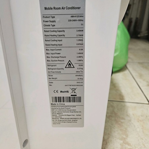 AUX portable air-conditioner AM H12C4A4 12000 BTU like new