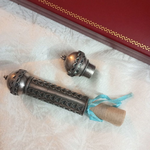 Sterling Silver 925 Scroll Paper Holder Persian Antique used