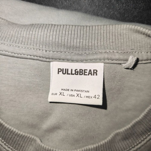 Pull&Bear Heavyweight T-shirt XL like new, grey with olive tones