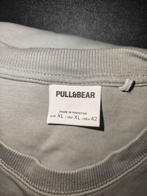 Pull&Bear Heavyweight T-shirt XL like new, grey with olive tones