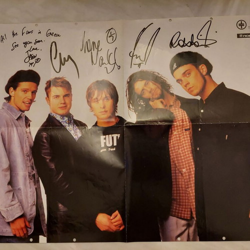 Take That & Evridiki poster used, size 58x43, Pop Korn