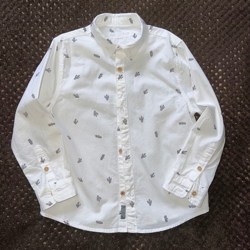 Zara boys' shirt like new, sizes 110-116 cm, white and black