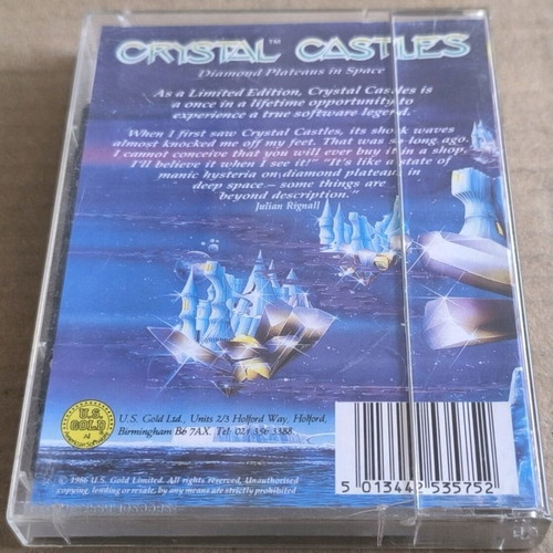 Crystal Castles Diamond Plateaus In Space Commodore cassette US Gold
