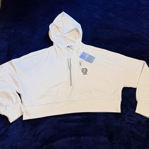 MyMo Crop Hoodie White New, Size XXL
