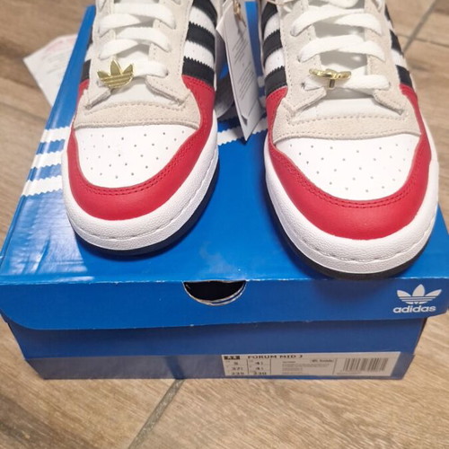 Adidas Forum Mid J new women's boots white and red