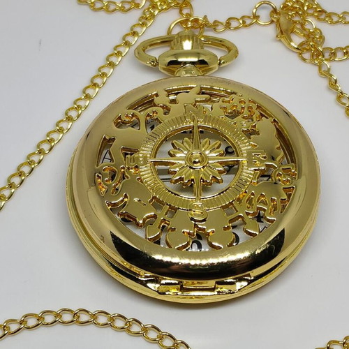 Vintage pocket watch gold color like new