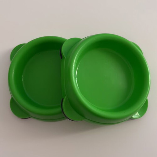 Small pet bowls, set of 2, plastic, non-slip