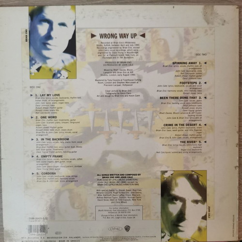 Brian Eno & John Cale Wrong Way Up LP used, 1990 Greek edition