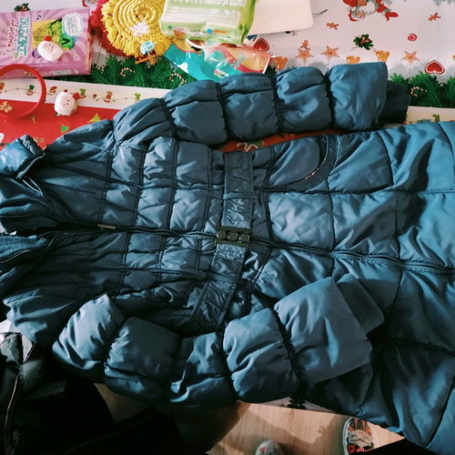 Freshmade long jacket used, blue, size M