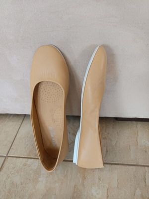 Aerobics ballerinas new, anatomical, beige leather, size 40