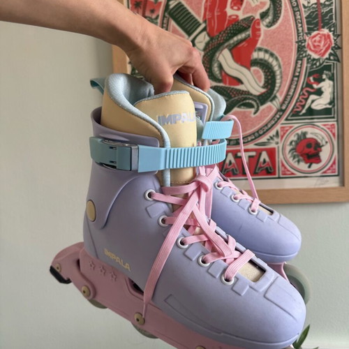 Impala inline skates size 38 like new, pastel colors