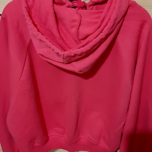 Bershka pink oversized cotton hoodie sweatshirt, size M