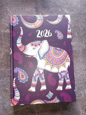 Coolbee 2026 Mandala Elephant Daily Diary 14.5x20.5cm new
