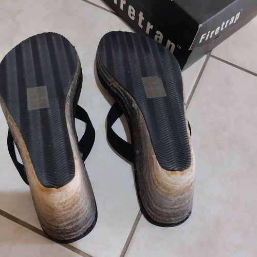 Firetrap wedges heeled flip-flops size 37, new, black