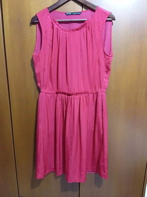 Φόρεμα Zara Basic midi κόκκινο σαν καινούργιο από πολυεστέρα