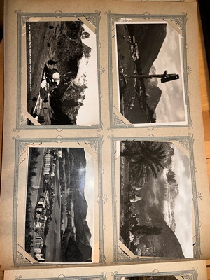 Postcard album used 1894-1950 with historical postal cards