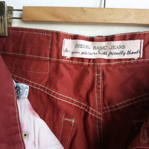Diesel men's jeans used, red, size S
