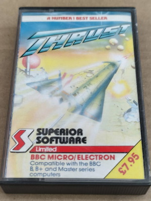 Thrust (Superior Software) BBC Micro / Electron cassette like new, complete in box