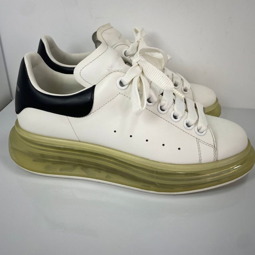 Alexander McQueen Oversized Sneakers Size 37 Like New, White Leather
