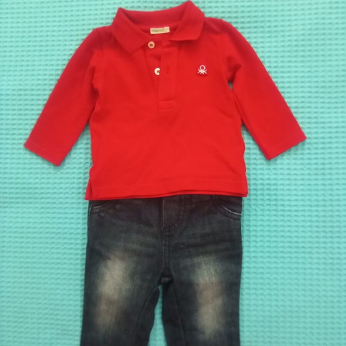 Baby clothing set 3-6 months, like new, Benetton polo and La Redoute jeans