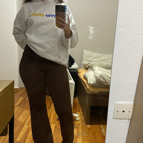 Brown elastic flare pants Arena like new, size S