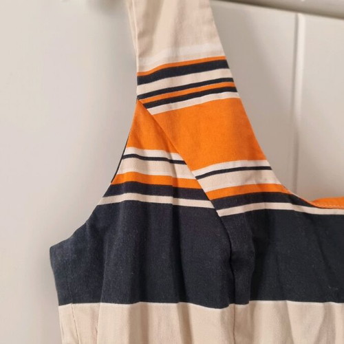 Vintage Manolo dress like new, beige, black, orange, size M