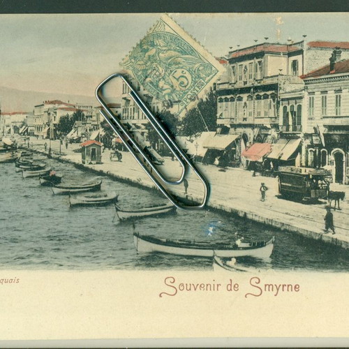 Old Smyrna postcard used, The Beach, 1900