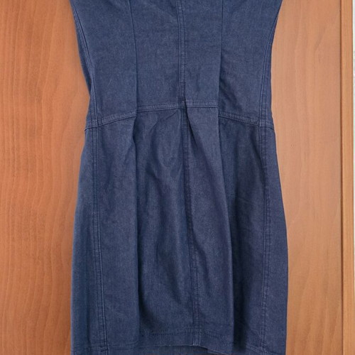 Strapless denim dress dark blue, like new, Paranoia