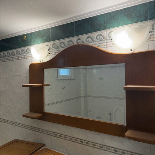 Bathroom mirror solid wood like new, 77x136 cm