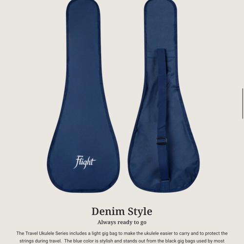 Flight TUC-53 MAH Concert Travel Ukulele like new with case
