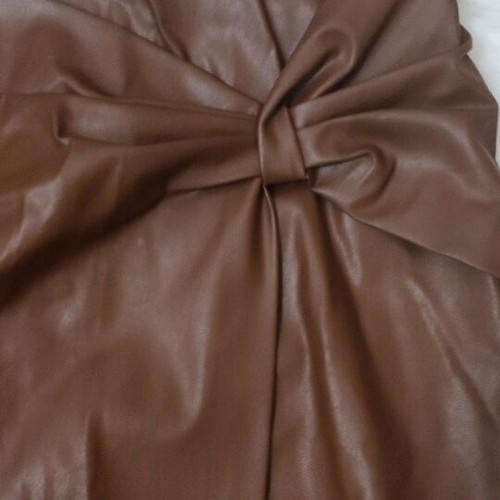 Zara brown leatherette skirt new, size S