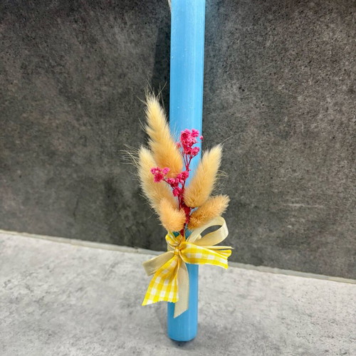 Candle with dried flowers new