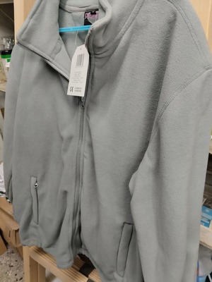 Ζακέτα φλις Fageo γκρι μέγεθος large καινούργια