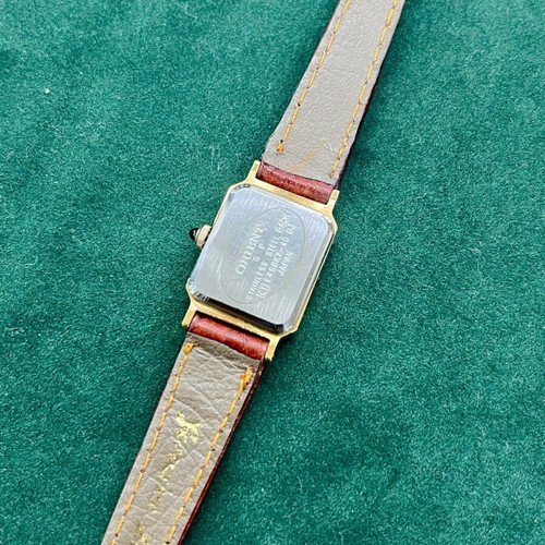 Orient wristwatch like new, beige and gold, Japan made
