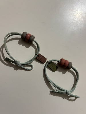 Hair ties new, green and turquoise